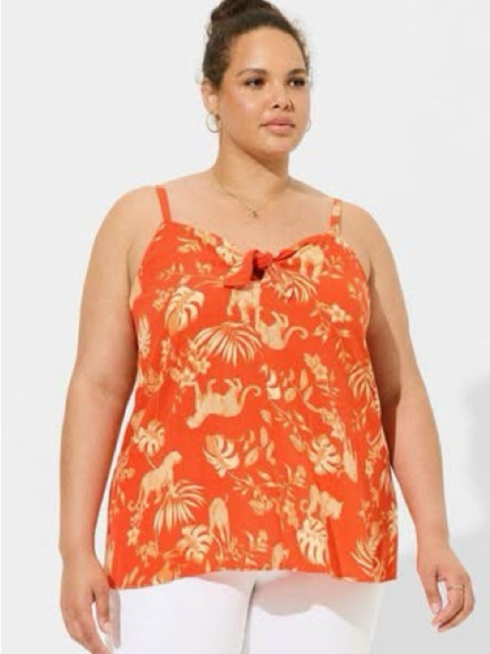 🌟 Tropical Cheetah And Jungle Print Cami Tank Top